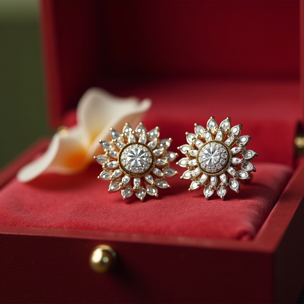 Harry Winston Sonnenblumen Ohrringe: Eleganz und Handwerkskunst