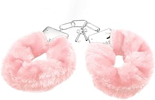 Fluffy Plush & Faux Leather Handcuff Bracelet & Choker Set by Subiceto – Adjustable, Unisex, Alloy Chain, No-Gem, Circle Design - Perfect for Cosplay, Yoga, Party Jewelry