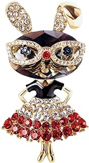 Pin-clasp Vintage Crystal Rabbit Brooch for Women and Girls - Whimsical Bunny Design