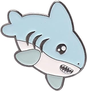 Vibrant Marine Life Enamel Brooches with Butterfly Clasp - Seahorse, Seastar, Jellyfish, Shark Alloy Lapel Pins