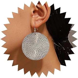 Boho Texture Disc Earrings Gold Disc Coin Earrings Vintage Disc Drop Earrings Hammered Round Circle Dangle Earrings Jewelry for Women and Girls