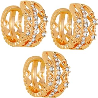 KESYOO 3 Pcs Love Ear Cuff Fashion Ear Clip Semi Circle Earrings Ear Cuff Earrings Spiral Earrings Pierced Earrings Gemstone Earrings Decorative Earring Creative Ear Clip Female Ear Clip