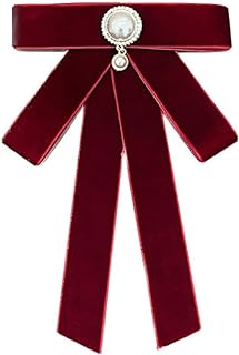 Vintage Velvet Bow Brooch Pin with Pin Clasp for Women and Girls - Exquisite Ribbon Design