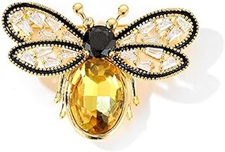 Alloy Crystal Bee Brooch Pin for Women with Pin Clasp, Retro Corsage Lapel Jewelry without Gemstone