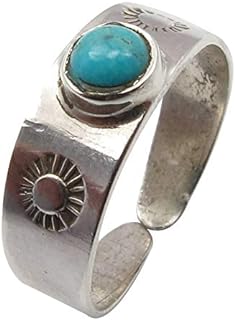 SilverStarJewel Cabochon Turquoise December Birthstone Toe Ring Solid Silver Best New Year's Day Jewelry Deals
