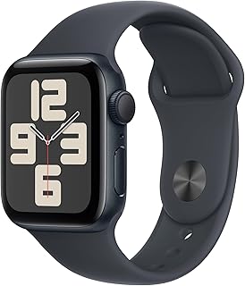 アクティブな生活をサポートするApple Watch SE(第2世代) GPSモデル、40mmケース、ミッドナイトスポーツバンド、フィットネストラッカーと心拍数モニタリング機能搭載。耐水性ありで安全性を重視、すべての健康志向の方に最適。