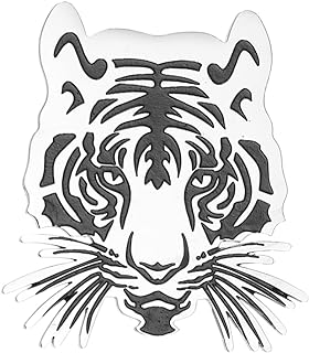 USHOBE Clothing Decors Tiger Brooch Titanium Steel White China Preserve Color Rhinestone Decor