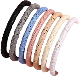 Caiyao Handmade Polymer Clay Bead Bracelets with a Box With Tongue Clasp, Ideal for Women and Girls, Featuring a Bohemian Disc Design