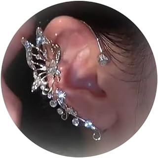 Butterfly Ear Cuff Earrings for Women Ear Cuffs Non Piercing Rhinestone Butterfly Earrings Sparkling Star Ear Cuff Earrings Jewelry Gifts for Teen Girls