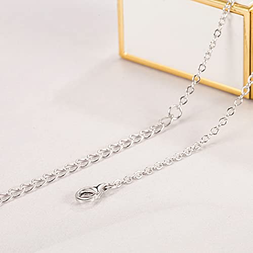 Italian 925 Sterling Silver Necklace For Women Girls 0.9mm Box Chain 1.3mm Rolo Chain O-Chain Lobster Claw Clasp - Pendant Chain - 16 "18" 20 "22" 24 "26" Jewelry Gift