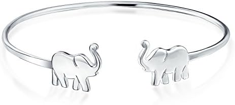 Bling Jewelry Delicate ZOO Animal Lucky Station Ball Beads Spacers Multi Charm Elephant Bracelet Bangle Cuff For Women Teens .925 Sterling Silver 7,7.5 Inch