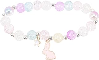 USHOBE Crystal Beaded Bracelet Strawberry Charm Bracelet Jewelry Gift for Women Teens Girls