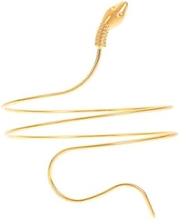 Zinc Snake Chain Wrap Bracelet: Adjustable and Hypoallergenic Snake Upper Arm Cuff for Women
