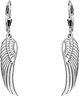 Sofia Milani Angel Wing Sterling Silver Dangle Earrings for Women - Elegant and Timeless Design without Gemstone