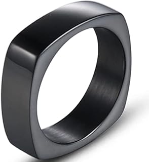 Stainless Steel Clasp, Cubic Zirconia Gem Tire Tread Wedding Ring, Chain Type, Square Design for Light-Handed Brides