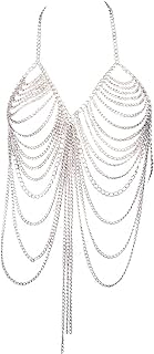 Chran Summer Beach Bra Top Chain Sexy Bikini Accessories Body Chains for Women Golden Necklace Girl Party Jewelry