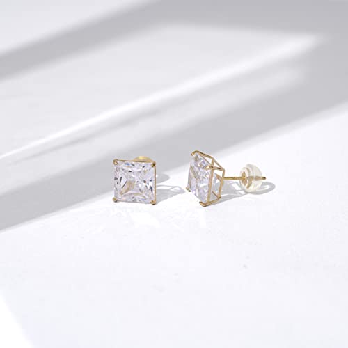Swarovski Zirconia Square Stud Earrings