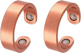 FASCIO Magnetic Rings for Men Women,Copper Ring for Fingers Thumb,Adjustable Copper Jewelry Gift for Arthritis and Joint Pain Relief