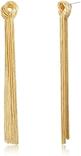 BriLove Women's Crystal Beaded Long Tassel Fringe Chandelier Dangle Earrings - Eco-Friendly Zinc Alloy - Perfect for Prom, Parties, Daily Wear - 5.1 Inches in Length