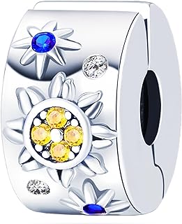 NUJIFFY Star Moon Solar Charm - Premium 925 Sterling Silver Bead for Bracelets & Necklaces with Starry Sea Design, Perfect for Women and Girls