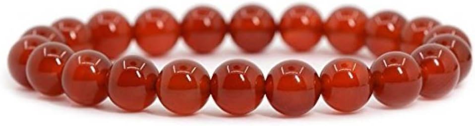 Adabele 1pc Natural Stretch Gemstone Bracelet 8mm (0.31") Bead 7" to 8.5 inch Healing Crystal Energy Quartz Chakras Jewelry Women Men Birthday Gift