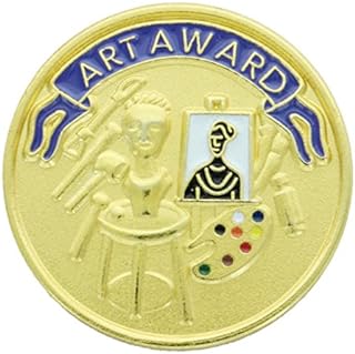 SHOP AWARDS AND GIFTS Art Award, Artist Enamel Lapel Pins for Students, Appreciation, Reward, School, Bulk Pack of 12, Poly Bagged, 7/8 Inch