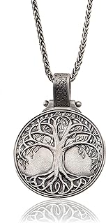Unisex Sterling Silver Tree of Life Pendant Necklace with Cobra Chain and Lobster Clasp, Nature-Inspired Design, Ideal for Signifying Growth, Wisdom and Family Ties