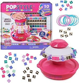 Cool Maker PopStyle Bracelet Craft Kit for Kids - DIY Bead Jewelry Maker with 170 Unique Beads, Gold Chains, and Emoji Designs - Ideal Creative Gift for Girls Aged 7+
