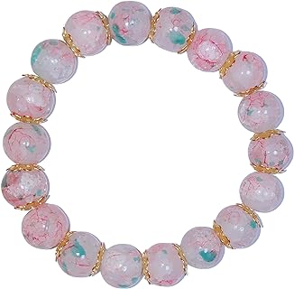 8mm Natural Stones Semi-Precious Gemstones Beads Bracelet for Women/Girls.Handmade Stretch Bracelet with Healing power