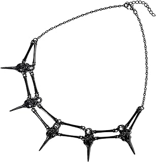Pingyongchang Bird Skull Skeleton Choker - Gothic Style Raven Bones Necklace - Mystic Witch Jewelry for Women and Girl