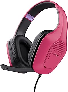 Trust Gaming GXT 415P Zirox Gaming Kopfhörer für Fortnite Enthusiasten mit 50mm-Treibern, ohrumschließend, komfortabel und bequem für lange Gaming-Sessions - Rosa