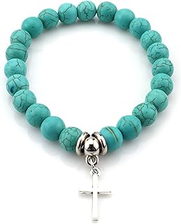 Boho Turquoise Beaded Elastic Bracelet