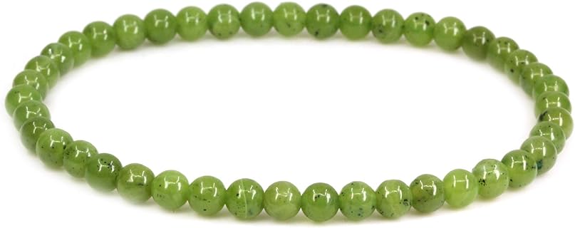 4mm Natural Round Beads Gemstones Rock Crystal Stretch Bracelet 7 Inch Unisex