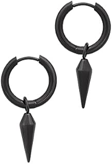 Sacina Black Spike Earrings, Hoop Earrings, Gothic Earrings, Punk Earrings, Emo Grunge Earrings, Y2k Earrings, Christmas Jewelry Gift For Women