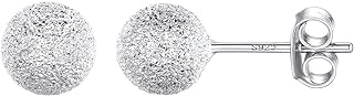 925 Sterling Silver Ball Stud Earrings Hypoallergenic for Sensitive Ears, 3mm/5mm/7mm, Post Earrings, Second Hole Earrings, Cartilage Earrings, Come Gift Box