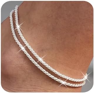 Adjustable Sterling Silver Anklet with Lobster Claw Clasp and Rope Chain for Women, Minimalist and Timeless Design