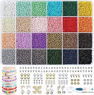 Bracelet ARTREE en Perles de Rocaille pour Adolescente avec Perles en Verre de 2mm, Durable et Brillant, Idéal pour Bijoux DIY et Toutes Saisons, Taille Unique et 20000 Pièces
