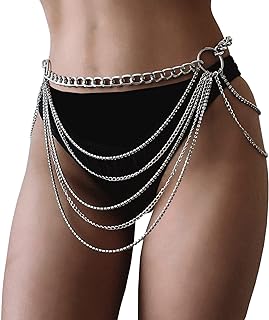 Body Chains Belts For Women Girls Sexy Waist Chain Rhinestone Body Jewelry Rave Outfits Festival Accessories