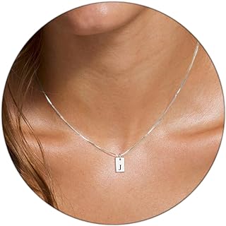 KOHOTA Initial Necklaces for Women, Name Letter Choker Pendant Gold Chain Necklace for Women Teen Girls Trendy Dainty 14K Gold Plated Gift Simple Jewelry
