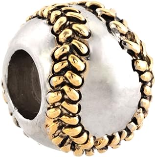 CharmSStory Baseball Charms I Love Sports Bead Charms For Bracelets