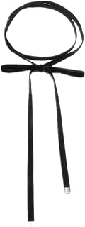 Hipi-shop Aesthetic velvet belt choker tie bow collarbone chain scarf necklace long neckband jewelry