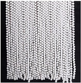 Funny Party Hats White Beaded Necklace - Flapper Beads - Bridal Shower Necklaces - Bulk Party Favors - Costume Beads - 24 Pcs