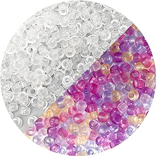 Auvoau UV Bracelet Beads in Acrylic Plastic with Barrel Shape for Girls and Jewelry Making Enthusiasts