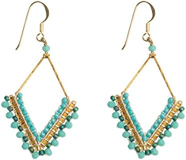 Handmade Gold-Plated Brass Drop Earrings with French Wire Back, Ideal for Women - Bohemian Design from Joob Joob