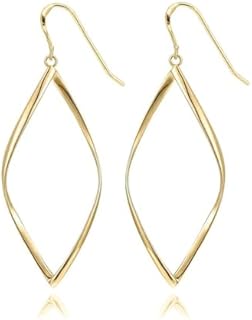 dulalayandong14K Gold Plated Dangle Earrings for Women | Infinity Cute Hanging Hoop Earrings