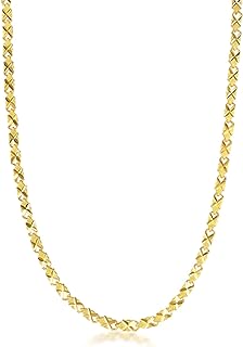 24K Solid Gold Barleycorn Chain Necklace from CHOW SANG SANG | Elegant Cable Chain for Women, No Gemstones Needed, 17.7 inches (45 cm), 999.9 Pure Yellow Gold
