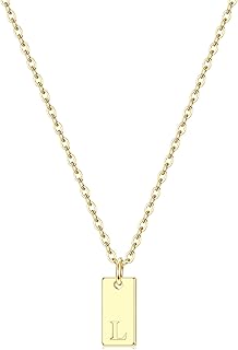 CASSIECA Buchstabenanhänger, personalisierte 16K Gold-Halskette, 41cm Länge mit 5cm Verlängerung, hypoallergen und ideal als Geschenk für Frauen und Mädchen