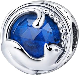 LeeFeel Heart Footprints Animals Charms Exquisite Pink Ladybug Dog Cat Family Forever Beads Charms for Women Bracelets Charm DIY