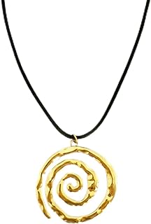 Stainless Steel Twirl Spiral Pendant Necklace with Cable Chain for Women and Girls- Beach Punk Statement Jewelry
