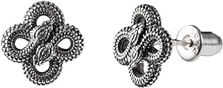 COPPERTIST.WU Double Snake Stud Earrings 925 Sterling Silver Snake Earrings Hypoallergenic Jewelry for Women Men Girls